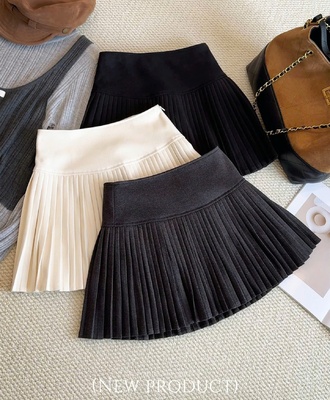 Chân váy dạ xếp ly ghen bụng 2702