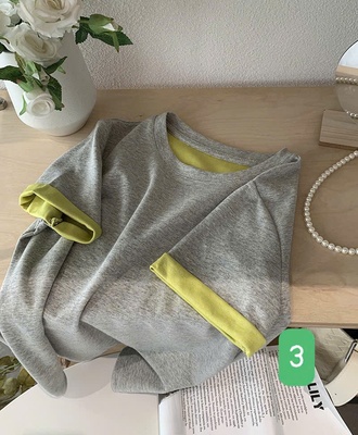 Áo phông basic phối tay 2902