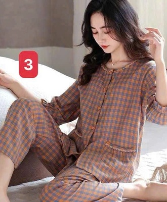 Bộ mặc nhà họa tiết cho nữ 1003