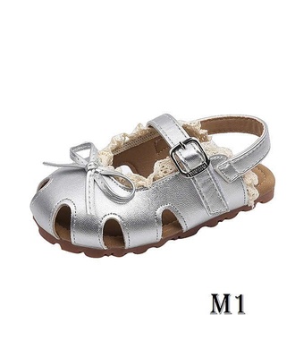 Sandal bé gái phối ren nơ xinh 1303