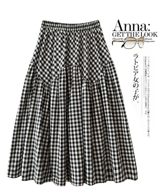 Chân váy kẻ karo anna 1303