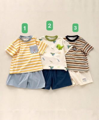 Bộ cộc kẻ cho bé 1603