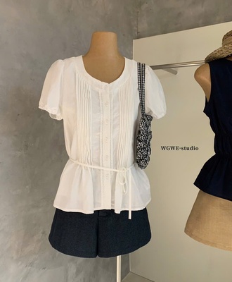 Áo cộc tay xếp ly wgwe 1603