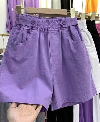 Quần short thô cạp chun 1703