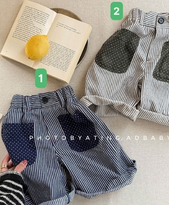 Quần short kẻ cho bt 1903