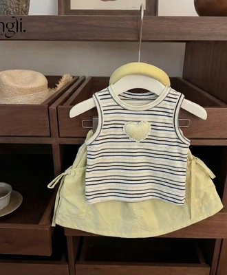 Sét áo kẻ tim mix cv 2203