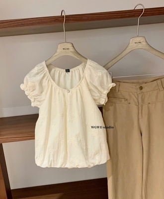 Áo dệt họa tiết nổi wgwe 2403