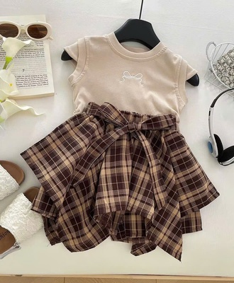 Sét áo sát nách mix cv kẻ 2403