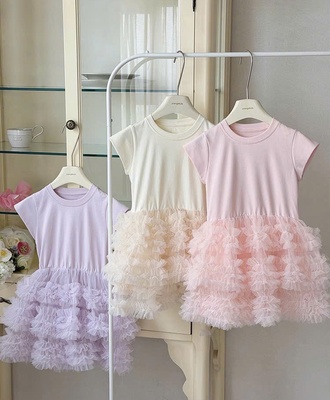 Váy thun phối chân váy tutu 3003