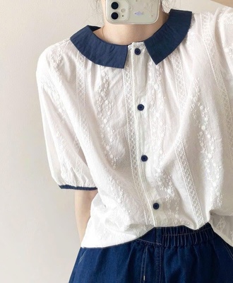 Áo sơ mi cổ viền xanh 3103