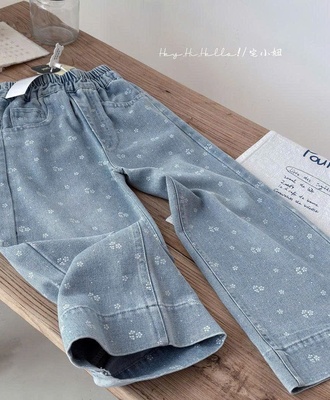 Quần jean hoa ống suông 0204