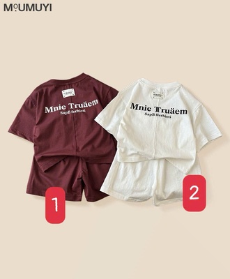 Sét bộ áo thun chữ bé 0504