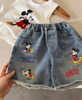 Quần short jean mickey 1504
