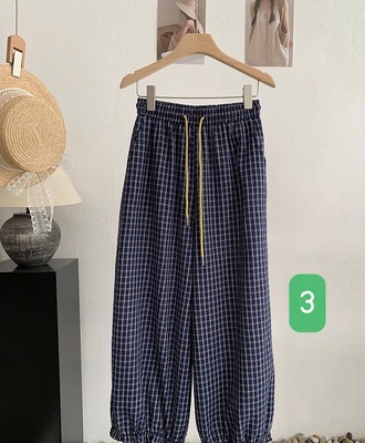 Quần baggy kẻ 1504