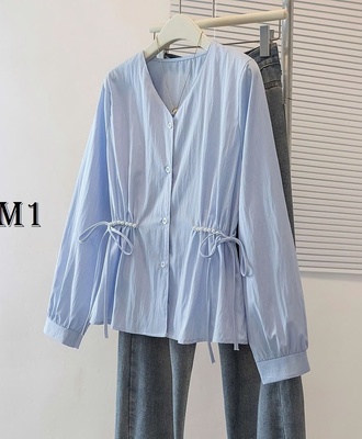 Áo sơ mi cổ v cho nữ 0605