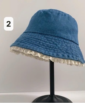 Mũ denim viền ren 0805