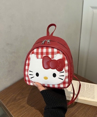 Balo kitty caro đỏ 0905