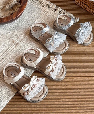 Sandal quai viền ren 2605