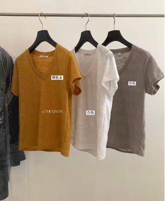 Áo thun xước cổ tim 0106