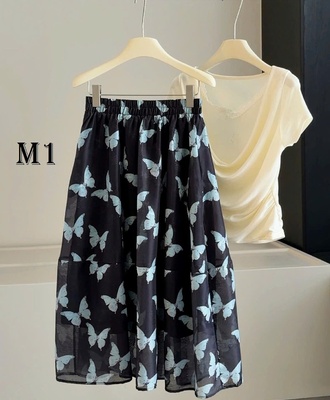 Cv midi họa tiết anna 0206