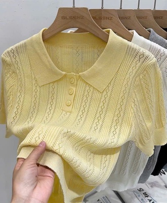 Áo dệt kim cổ polo 0606