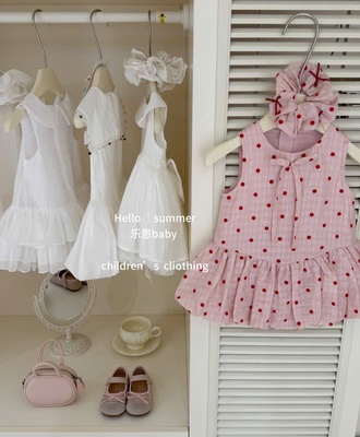 Váy hồng chấm bi 0906