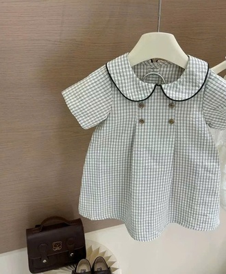 Váy cổ bèo caro 0906