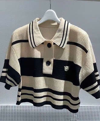 Áo polo phối sọc nữ 2406