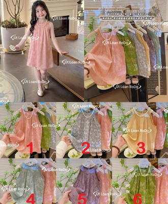 Đầm cổ yếm cho bé 2606