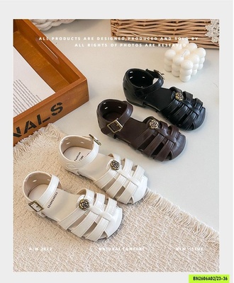 Sandal mũi đan hoa trà 2706