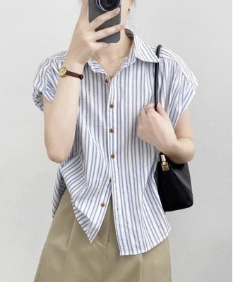 Áo sơ mi kẻ xanh 0207