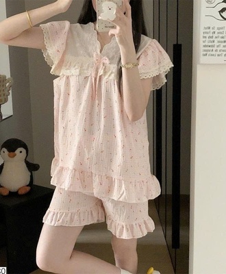 Bộ mặc nhà phối ren 0407