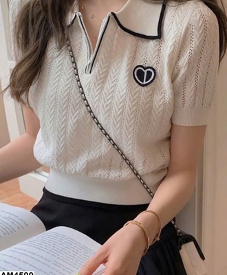 Áo dệt kim cộc tay 0607