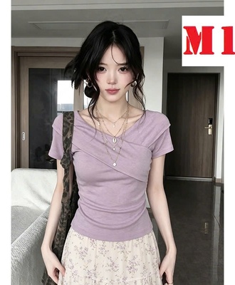 Áo thun cổ chéo 0807