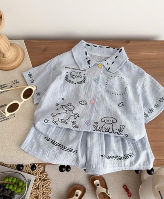 Bộ sơ mi đũi họa tiết 2007