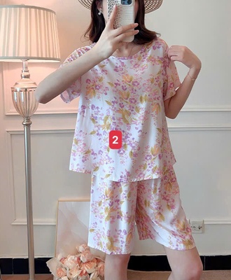 Bộ lanh cộc hoa nữ 2107