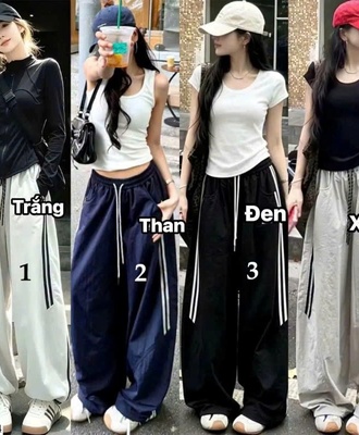 Quần gió phối kẻ cho nữ 2507
