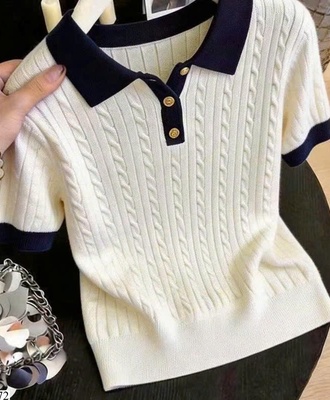 Áo len dệt kim cổ polo 2707