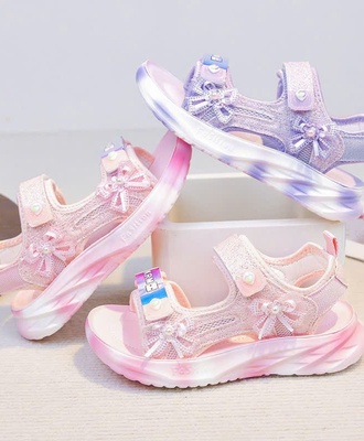 Sandal bé gái đính nơ 2807