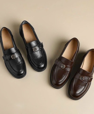 Giầy loafer  khóa hoa 2907