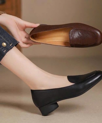Giày lười nữ mũi vuông 3007