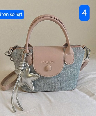 Túi mini denim đính hạt 3007