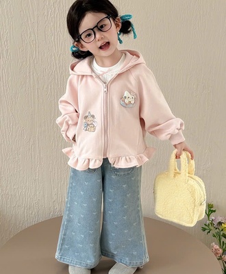 Áo khoác nỉ phối quần jean 0108