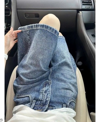 Quần jean short đính đá 0608