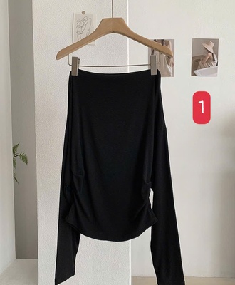 Áo thun trơn trễ vai 0808