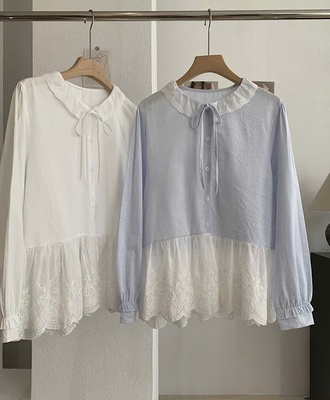 Áo sơ mi rưn bèo nữ 0808
