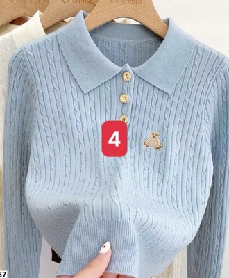 Áo len cổ đức 2408