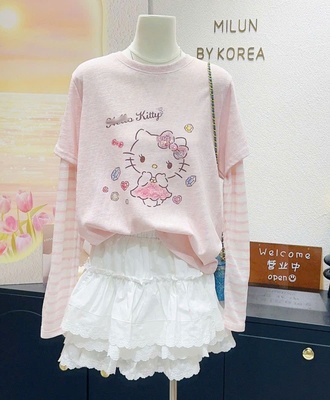 Áo dài tay kitty 2808