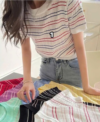 Áo len tăm sọc nữ 0209
