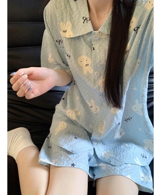 Bộ mặc nhà họa tiết   0709